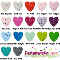 Motivperle Holz Herz gepunktet